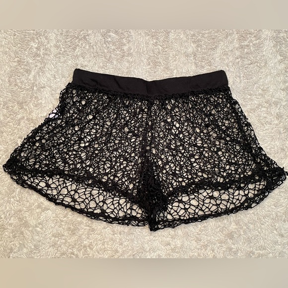 Black Fish Net Shorts - Picture 6 of 11
